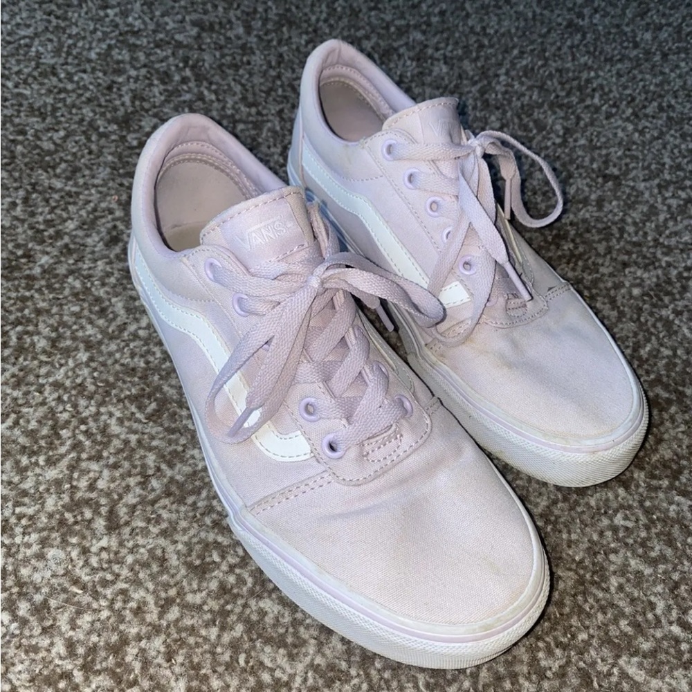 Vans Womens Old Skool Lace Up Light Purple Sneakers Size 9.5